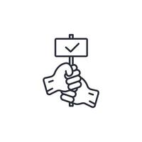 Activism icon. .Editable stroke.linear style sign for use web design,logo.Symbol illustration. vector