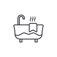 Bathing icon. .Editable stroke.linear style sign for use web design,logo.Symbol illustration. vector