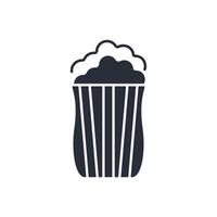 Popcorn icon. .Editable stroke.linear style sign for use web design,logo.Symbol illustration. vector