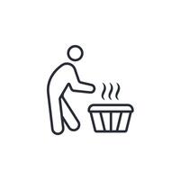 Sauna icon. .Editable stroke.linear style sign for use web design,logo.Symbol illustration. vector
