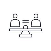 equality icon. .Editable stroke.linear style sign for use web design,logo.Symbol illustration. vector