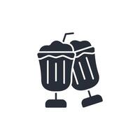 Milkshake icon. .Editable stroke.linear style sign for use web design,logo.Symbol illustration. vector