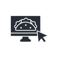 order online icon. .Editable stroke.linear style sign for use web design,logo.Symbol illustration. vector