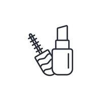make up icon. .Editable stroke.linear style sign for use web design,logo.Symbol illustration. vector