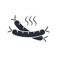 Sausage icon. .Editable stroke.linear style sign for use web design,logo.Symbol illustration. vector