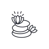 stones icon. .Editable stroke.linear style sign for use web design,logo.Symbol illustration. vector