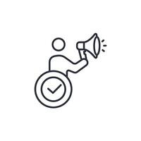 Campaign icon. .Editable stroke.linear style sign for use web design,logo.Symbol illustration. vector