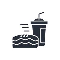 Fast Food icon. .Editable stroke.linear style sign for use web design,logo.Symbol illustration. vector