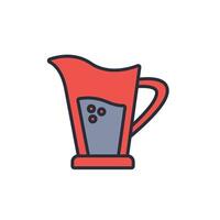 beer pitcher icon. .Editable stroke.linear style sign for use web design,logo.Symbol illustration. vector