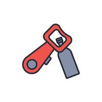 bottle opener icon. .Editable stroke.linear style sign for use web design,logo.Symbol illustration. vector