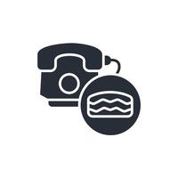 call food icon. .Editable stroke.linear style sign for use web design,logo.Symbol illustration. vector