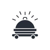 food delivery icon. .Editable stroke.linear style sign for use web design,logo.Symbol illustration. vector