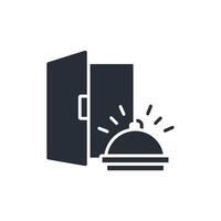 door delivery icon. .Editable stroke.linear style sign for use web design,logo.Symbol illustration. vector