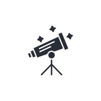 Telescope icon. .Editable stroke.linear style sign for use web design,logo.Symbol illustration. vector