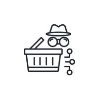 black market icon. .Editable stroke.linear style sign for use web design,logo.Symbol illustration. vector