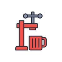 draught beer icon. .Editable stroke.linear style sign for use web design,logo.Symbol illustration. vector
