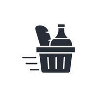 Grocery icon. .Editable stroke.linear style sign for use web design,logo.Symbol illustration. vector