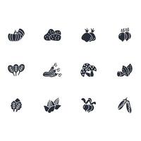 Vegetables icon set..Editable stroke.linear style sign for use web design,logo.Symbol illustration. vector