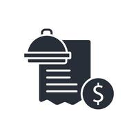 receipt icon. .Editable stroke.linear style sign for use web design,logo.Symbol illustration. vector