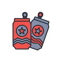 beer can icon. .Editable stroke.linear style sign for use web design,logo.Symbol illustration. vector