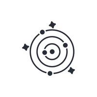 Solar System icon. .Editable stroke.linear style sign for use web design,logo.Symbol illustration. vector