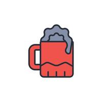 Non alcoholic beer icon. .Editable stroke.linear style sign for use web design,logo.Symbol illustration. vector