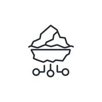 deep web icon. .Editable stroke.linear style sign for use web design,logo.Symbol illustration. vector