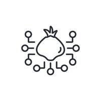 onion router icon. .Editable stroke.linear style sign for use web design,logo.Symbol illustration. vector