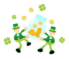 St patrick's day leprechauns vector
