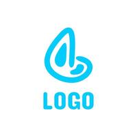 A logo for a company that is blue and has a drop vector