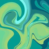 Abstract background with green and blue swirls vector