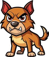 Angry dog character design vector