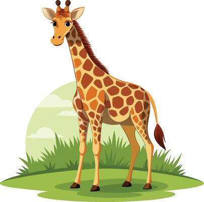 Giraffe standing in the grass