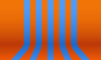 orange background design with blue striped pattern in the middle vector