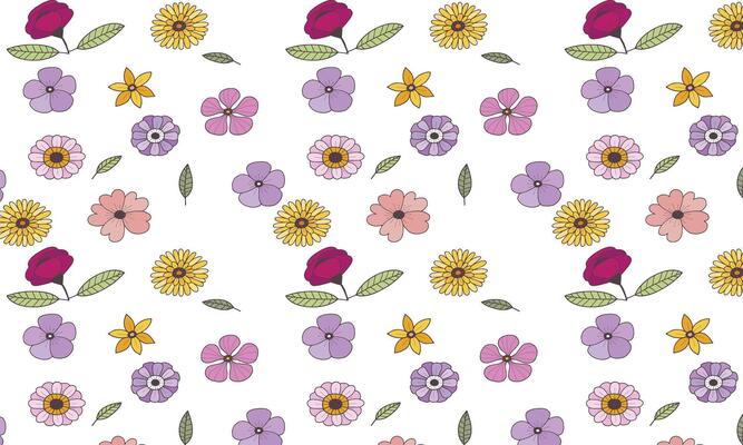 A pattern with flowers on it