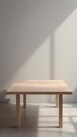 Minimalist Wooden Coffee Table photo