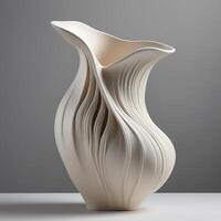 Minimalist Biomorphic Ceramic Vase photo