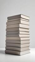 Neutral Palette Book Stack photo