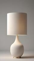 Minimalist White Ceramic Lamp photo