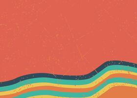 Abstract Retro Color in Orange Background vector