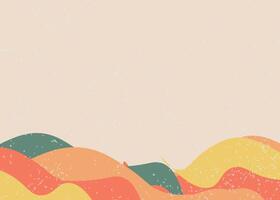 Abstract Retro Color in Cream Background vector