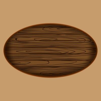 realistic imitation of wood texture on an oval shape202924