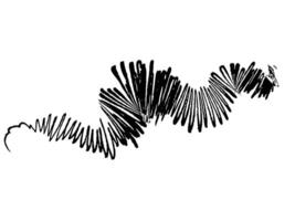 Brush texture, paint splatter, black ink, brush pattern, wave pattern brush stroke material, and grunge brush. brush stroke isolated on a white background vector
