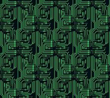 circuit board seamless pattern green color backround vector