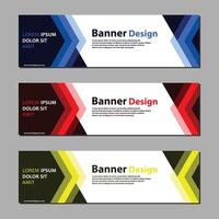 Geometric web banner design abstract template. Template ready for use in web or print design. vector