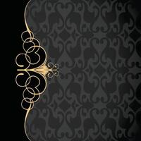 Elegant Gold Filigree Frame with intricate patterns background vector
