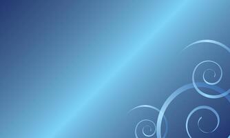 Serene Blue Gradient Background with Swirls pattern vector