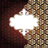 A luxurious gold baroque frame with intricate patterns on a dark background vector