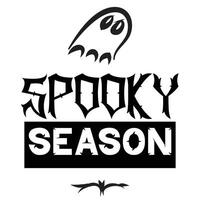 Spooky Season Halloween Shirt Design vector