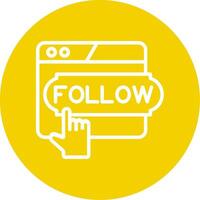 Do Follow Line Multi Circle Icon vector